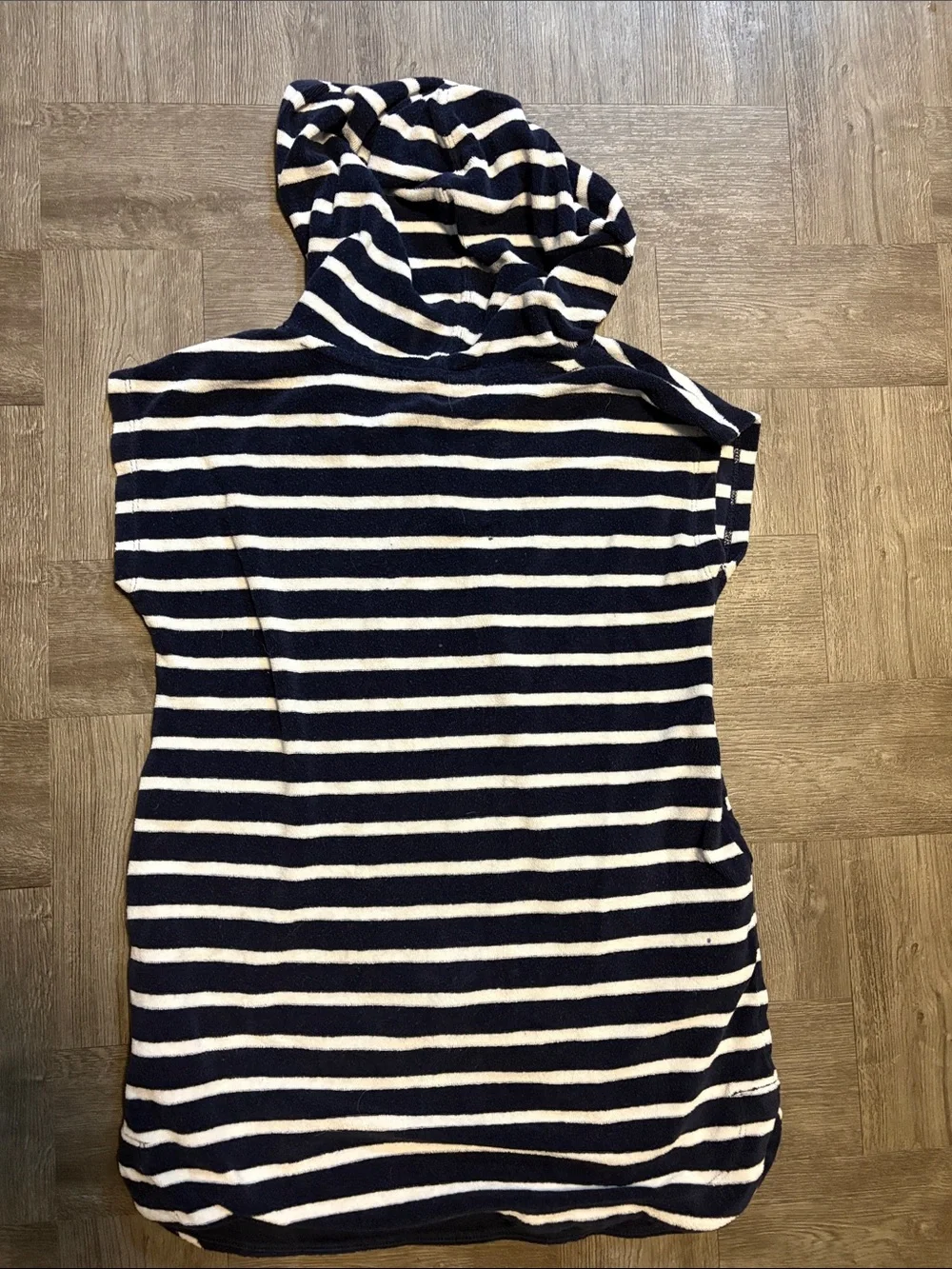 Kids GAP Navy & White Striped Hooded Swim Coverup